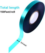 1 Roll 150 Feet Stretch Tie Tape 0.5 Inch Garden Tie Tape Thick Plant Ribbon Garden Green Vinyl Stake for Indoor Outdoor Patio Plant Use