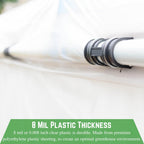 Farm Plastic Supply - Clear Greenhouse Plastic Sheeting - Ultra Durable - 8 mil - (32' x 50') - 4 Year UV Resistant Polyethylene Greenhouse Film for Gardening, Farming, Agriculture
