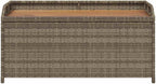 Poly Rattan Outdoor Storage Bench with Waterproof Bag, Gray Patio Seat Box for Cushions and Garden Supplies, 39.4"x19.7"x20.5"