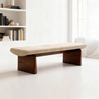 Modern Wooden Sofa Bedroom Bed end Bench Hotel Leisure Entryway(Medium)