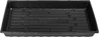 SUNPACK 10" x 20" Extra Strength Plastic Seed Starting Tray, Black, 2.5" - No Drainage Holes, Ideal for Greenhouses or Indoor Gardening - Made of BPA-Free Plastic