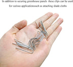 70 Pieces Stainless Steel Greenhouse Panel Clips Greenhouse Glazing Clips Wire Clip Thick Gauge Wire W Type Clip Stability High Tensile for Harbor Freight 2.95 inch/7.5cm