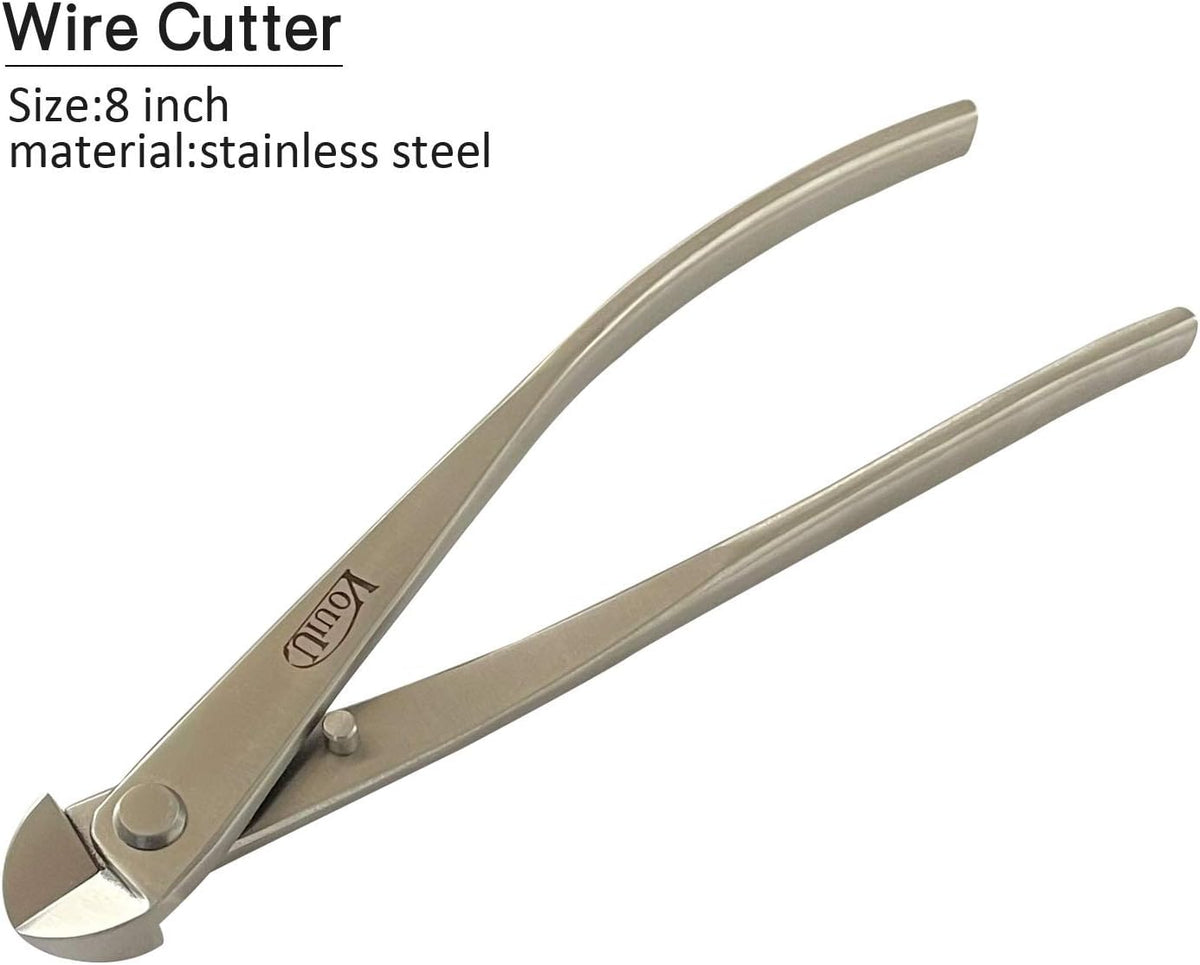 6-Piece Bonsai Tool Set,Knob Cutter,Trunk Splitter,Concave Cutter,Wire Cutter,Jin Pliers,Bonsai Scissors