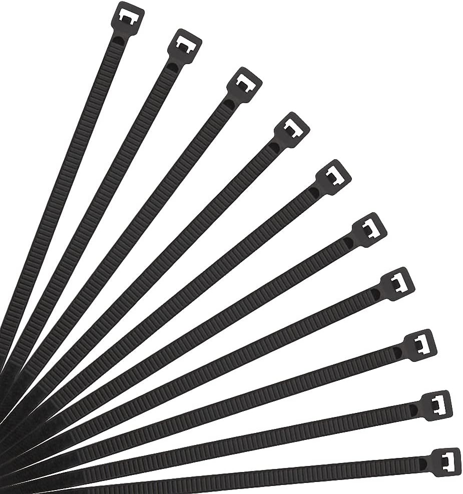 XINGO 12 Inch Black Cable Zip Ties (500 Pack), 40 Pounds Tensile Strength-Heavy Duty, Self-Locking UV Resistant Nylon Plastic Wire Ties for Indoor and Outdoor Use