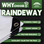 RAINDEWAY 12 Mil Heavy Duty White Tarp 20x30 Feet, UV Resistant, Waterproof, Weatherproof Poly Tarp with Metal Grommets and Reinforced Edges