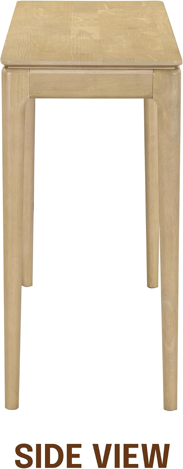 NTC Mingle 47-Inch Console Table, Modern Solid Wood Entryway Table with Hidden Drawer, Waterproof & Heat Resistant, Narrow Table for Hallway, Living Room & Foyer, Sand