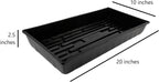 SUNPACK 10" x 20" Mega Plastic Seed Starting Tray, Black, 2.5" (Pack of 30) - No Drainage Holes, Ideal for Greenhouses or Indoor Gardening - Made of Thick, Strong Plastic