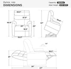 DYNOX Power Lift Recliner Chair for Elderly, Dual Motor Lay Flat Lift Chair with Heat & Massage, 350 LBS Capacity(9188,Faux Leather,Cream)