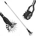 Wheel Rotary Edger, Manual Lawn Edger, Stainless Steel Handle,Adjustable Handlebar Length, 58.3-Inch, Rotary Edger Lawn Tool for Sidewalks, Garden, Driveways, Flower Bed, Trimming Grass, black