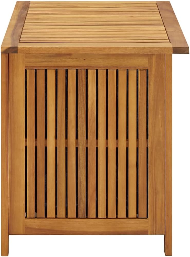 Wood Garden Backyard Organization, Wooden Garden Storage Box for Patio Furniture and Outdoor Cushions, 35.4"x19.7"x22.8",-337