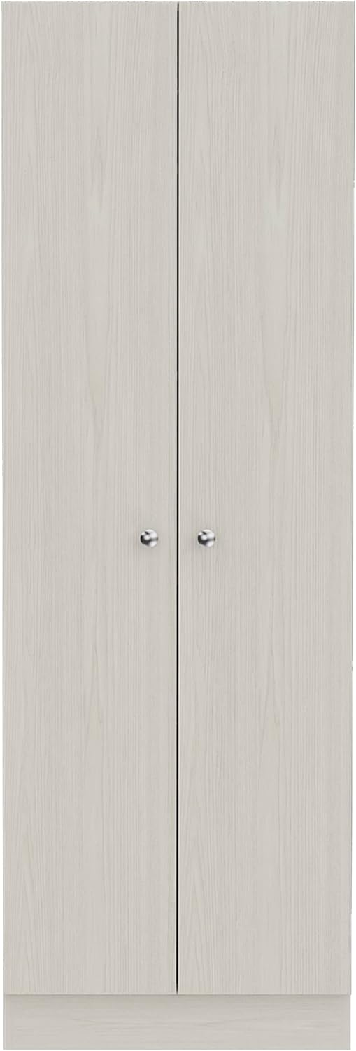 Multistorage Pantry Cabinet, Five Shelves, Double Door, Beige