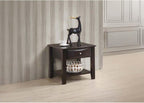 4pc Occasional Tables Set Living Room Coffee and Console Table 2X End Tables Wooden Classic Drawers Open Storage Shelf Base