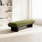 Modern Wooden and Fabric Long Shoe-Changing Bench for Living Room and Bed end Entryway(XS)
