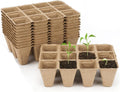 10 Pack Seedling Starter Trays - 120 Cells,Biodegradable Seed Starter Trays for Seedlings,Eco-Friendly Peat Pots
