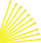 XINGO 10 Inch Cable Zip Ties (500 Pack), 40 Lbs Tensile Strength-Heavy Duty, Self-Locking Nylon Plastic Nylon Wire Ties for indoor and outdoor use (Yellow)