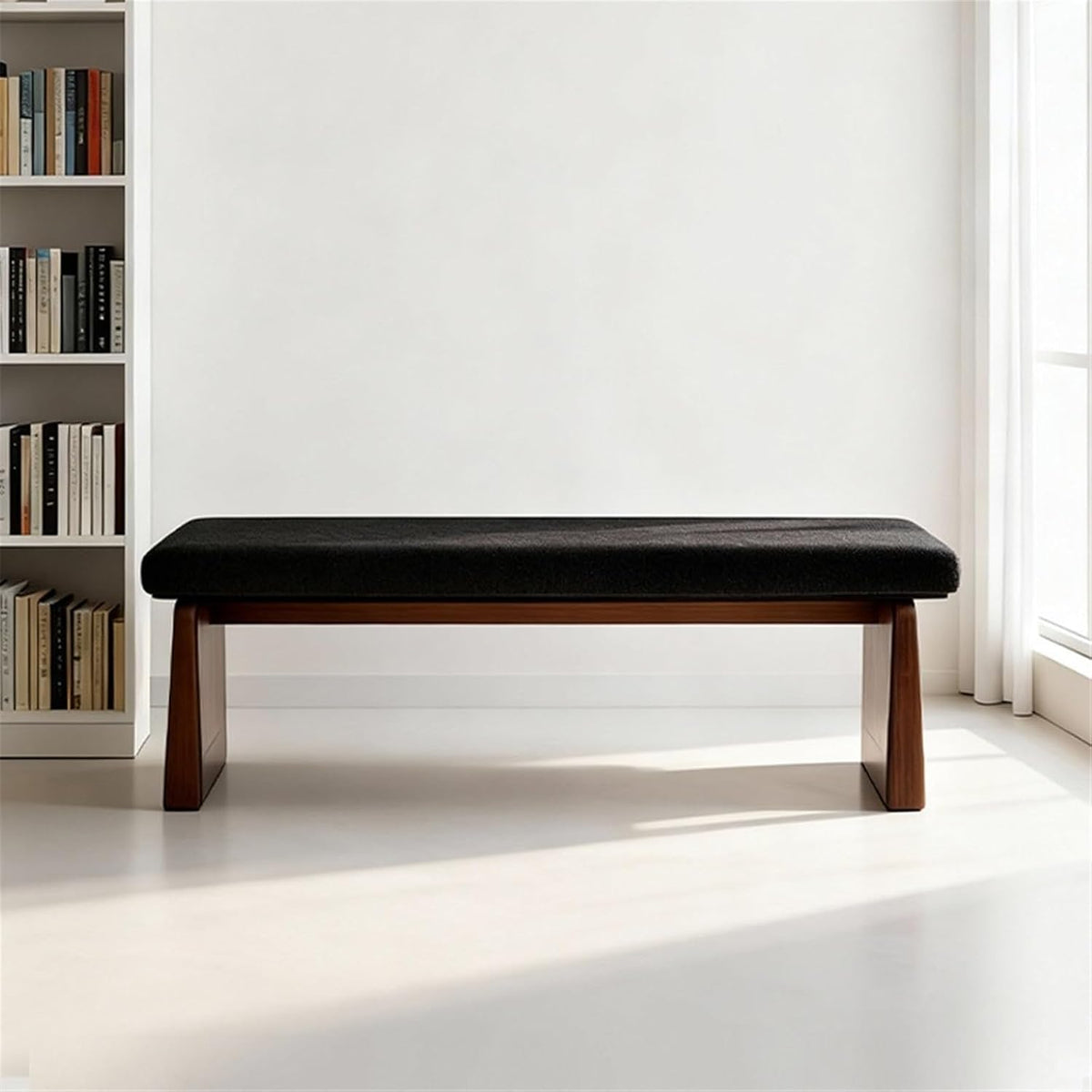 Modern Wooden Sofa Bedroom Bed end Bench Hotel Leisure Entryway(Medium)