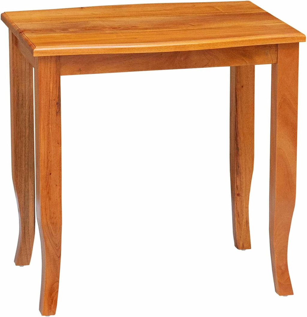 Nesting Side Tables 3 pcs Solid Mahogany Wood | Space Saving Design, Natural Wood Grain, Versatile Accent Tables for Living Room