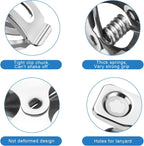 120 Pcs Greenhouse Clips, Garden Clips for Netting, Stainless Steel Greenhouse Clamps, Have a Strong Grip to Hold Down The Shade Cloth or Plant Cover on Garden Hoops or Greenhouse Hoops
