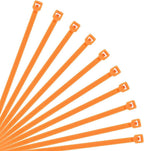 XINGO Nylon Cable Zip Ties Self Locking Plastic Wire Ties with 40 Lbs Tensile Strength for Indoor and Outdoor 12 Inch 500 Pack Orange