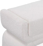 Modern Bedside Stool Bedroom Bench Simple Special-Shaped Living Room Long Home Shoe Changing Entryway(White,Small)