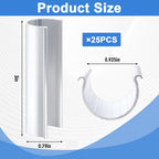 25 Pcs Aluminum Greenhouse Clamps, 0.925 x 3 Inch, Row Covers, Dog Beds, Quilting Frames Shelters, Shades, Netting (fit 1/2 Inch PVC Pipe Tube Clip)
