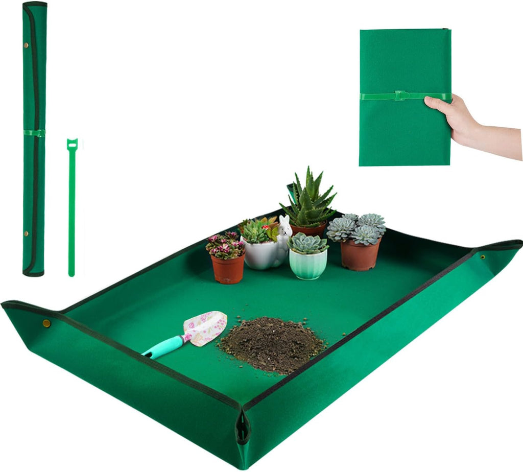 Extra Large Repotting Mat for House Plants Transplanting and Dirt Control Portable Potting Tray Waterproof Potting Mat for Indoor Plants Succulent Gardening Mat Plant Gift for Plant Lovers