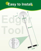 Serrated Edger Lawn Tool - Half Moon Shovel with Softer T-Handle, Lawn Edger for Yard, Garden, Landscaping, Sidewalk, Cable Burial - Ergonomic Design, Rust-Proof, 38 in