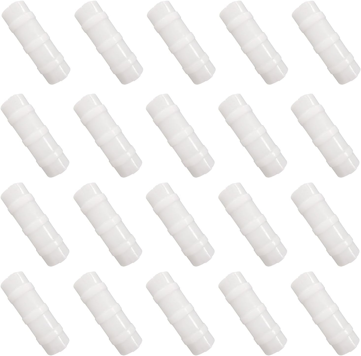 FDXGYH 20 Pcs Greenhouse Film Clamps ABS Snap ClampTube Clip Garden Buildings Tube Clip for 1" PVC Pipe（White）