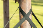 1 Roll 45 Feet Tree Tie Strap for Plant Support, Garden Strap for Outdoor Tree Straightening, Webbing Straps for Staking, 3/4 Inch Width Guying Material, 1500 Lbs Strength (Green) - 45 Feet