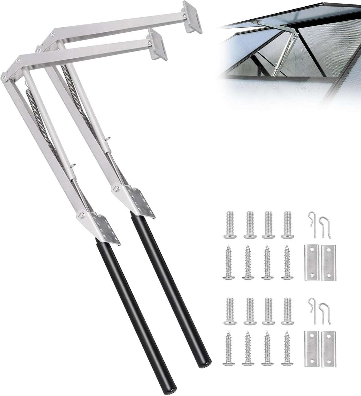 Auto Roof Vent Opener 2PCS Greenhouse Automatic Vent Window Opener Greenhouse Accessories Solar Heat Sensitive Auto Vent Kit Gardening Tools for Ventilation