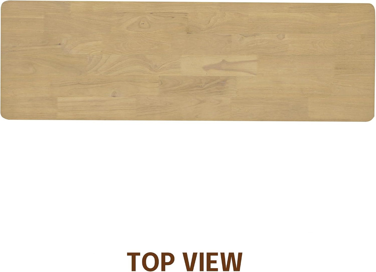 NTC Mingle 47-Inch Console Table, Modern Solid Wood Entryway Table with Hidden Drawer, Waterproof & Heat Resistant, Narrow Table for Hallway, Living Room & Foyer, Sand