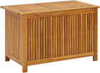 Wood Garden Backyard Organization, Wooden Garden Storage Box for Patio Furniture and Outdoor Cushions, 35.4"x19.7"x22.8",-337