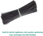 6 Inch Twist Ties,Ulifestar Cable Ties Bag Ties Plastic Coated Twist Ties 1000 Pack (Black)