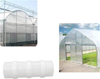 FDXGYH 20 Pcs Greenhouse Film Clamps ABS Snap ClampTube Clip Garden Buildings Tube Clip for 1/2" PVC Pipe（White）