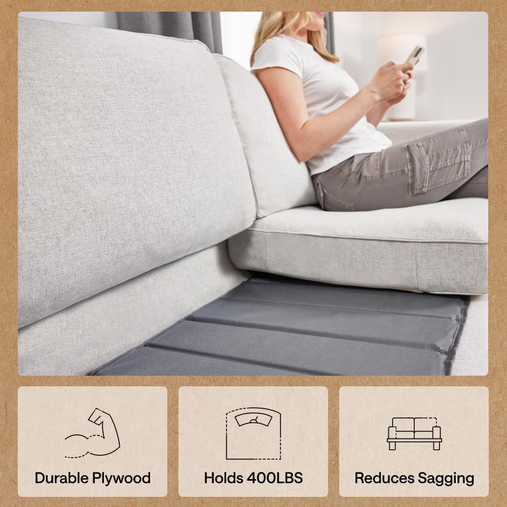 GORILLA GRIP Couch Cushion Support Board for Sagging Sofas, 21.5x70 Gray | Heavy Duty Slip Resistant Thick Boards Add Strong Seat Supports for Couch, Replacement Stuffing Firmer Couches Accessories