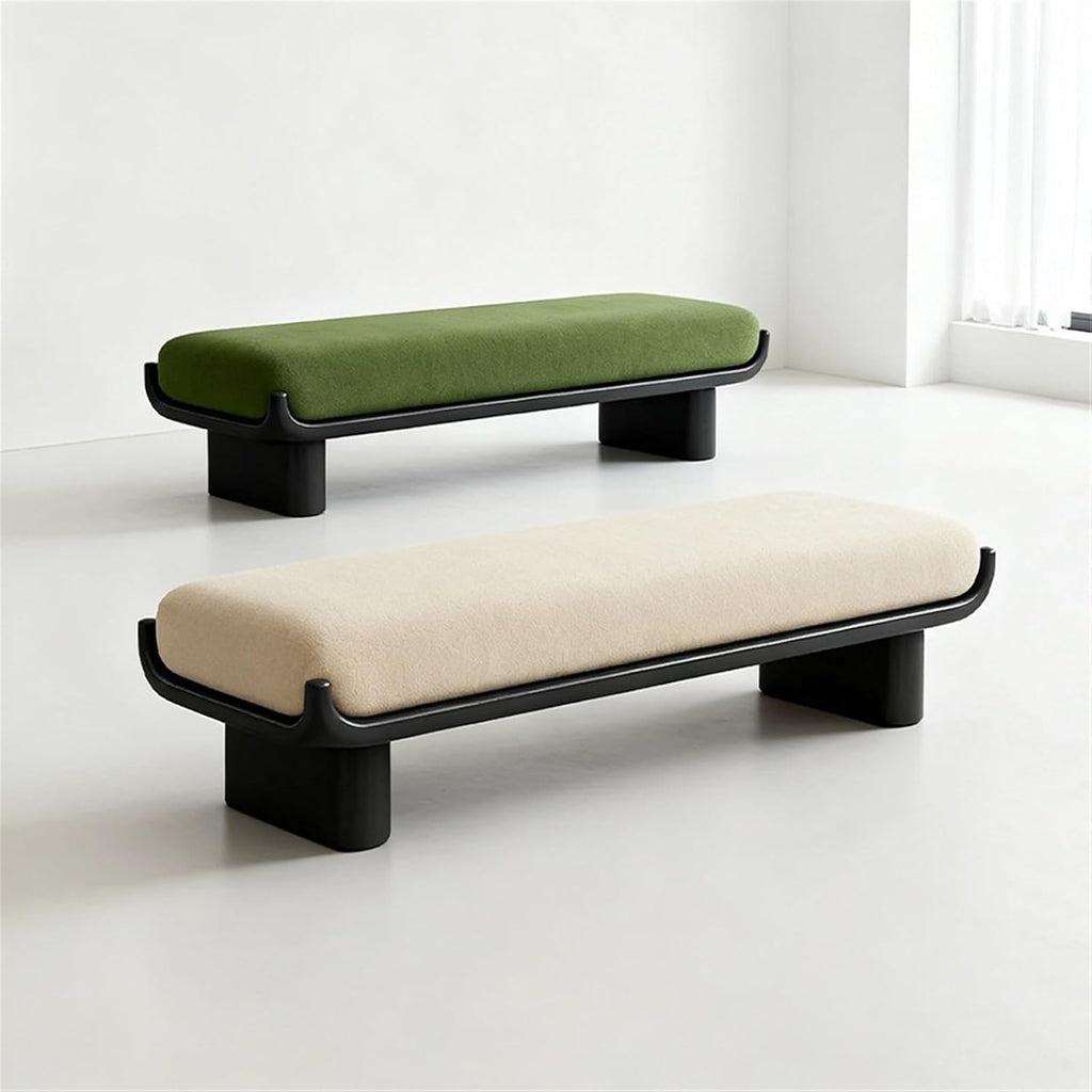 Modern Fabric Long Shoe Changing Bench for Walk-in Closet Living Room Home Use Bed end Entryway(XXX-Large)