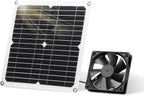 SUNYIMA Solar Panel Fan Kit, 12W Weatherproof Solar Panel with DC Fan for Small Chicken Coops, Greenhouses, Sheds,Pet Houses, Window Exhaust (Single Fan)