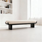 Modern Fabric Long Shoe Changing Bench for Walk-in Closet Living Room Home Use Bed end Entryway(XXX-Large)
