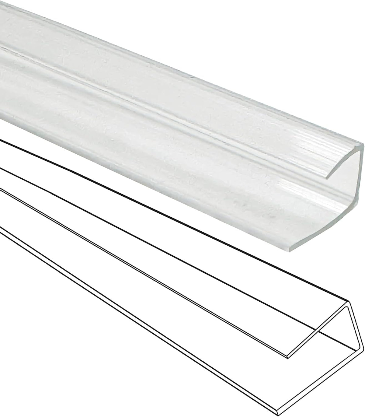 10 PCS Polycarbonate Greenhouse U Connector Profile 4ft Length Fits 0.24’’ & 0.32’’ Twin-Wall Polycarbonate Panels Duty Dust Rain & Moisture Protection Durabler (U-Clip 4' × 0.71’’ × 0.32’’)