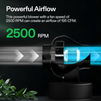 VIVOSUN D4 4 Inch 195 CFM Inline Duct Ventilation Fan HVAC Vent Blower for Hydroponics Grow Tent