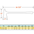 CS Unitec | Non-Sparking Pick Head Axe | 4 lbs. | TUV Certified | Copper Beryllium | Non-Magnetic | Corrosion Resistant | EX1203-1850B