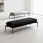 Modern Stainless Steel Bed end Bench Bedroom Rest Clothing Store Entryway(Large)