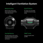 VIVOSUN Smart Air Filtration PRO T4 Kit 4", AeroZesh T4 Inline Duct Fan w/GrowHub E42A Temp. Humidity WiFi-Controller, Carbon Filter & Ducting, Cooling & Ventilation System for Grow Tent, Hydroponics
