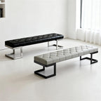 Modern Leather Bed end Bench Bedroom Dressing Room Leisure Entryway(Large)
