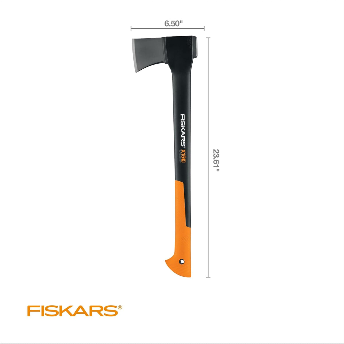 Fiskars X15 Splitting Axe, Tree Branch Cutter and Wood Splitter (23.5-Inch Axe) with Shock-Absorbing Handle