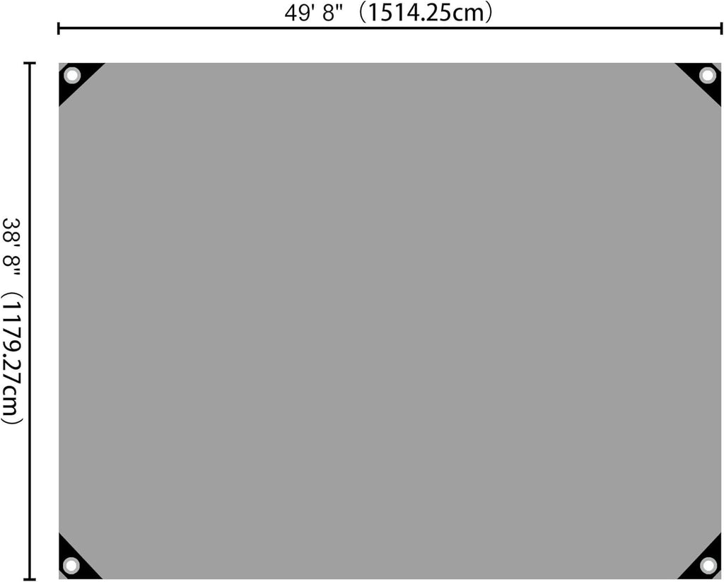 Yescom 40x50ft Heavy Duty Reinforced Poly Tarp Waterproof Tarpaulin 10-mil Ground Sheet Camping Tent Cover with Eyelets Reversible Silver Black Tarps