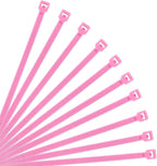 XINGO 10 Inch Cable Zip Ties (500 Pack), 40 Lbs Tensile Strength-Heavy Duty, Self-Locking Nylon Plastic Nylon Wire Ties for indoor and outdoor (Pink)