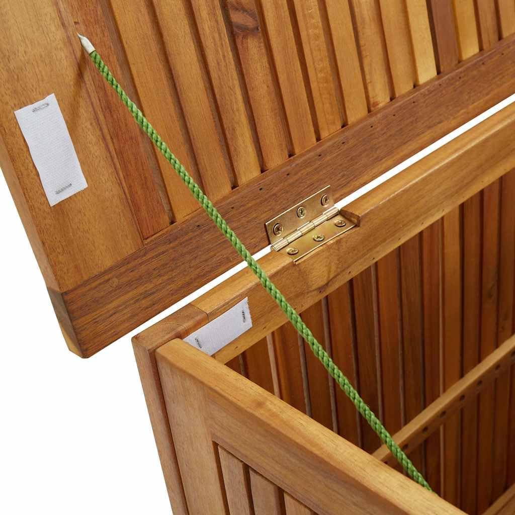 Wood Garden Backyard Organization, Wooden Garden Storage Box for Patio Furniture and Outdoor Cushions, 35.4"x19.7"x22.8",-337