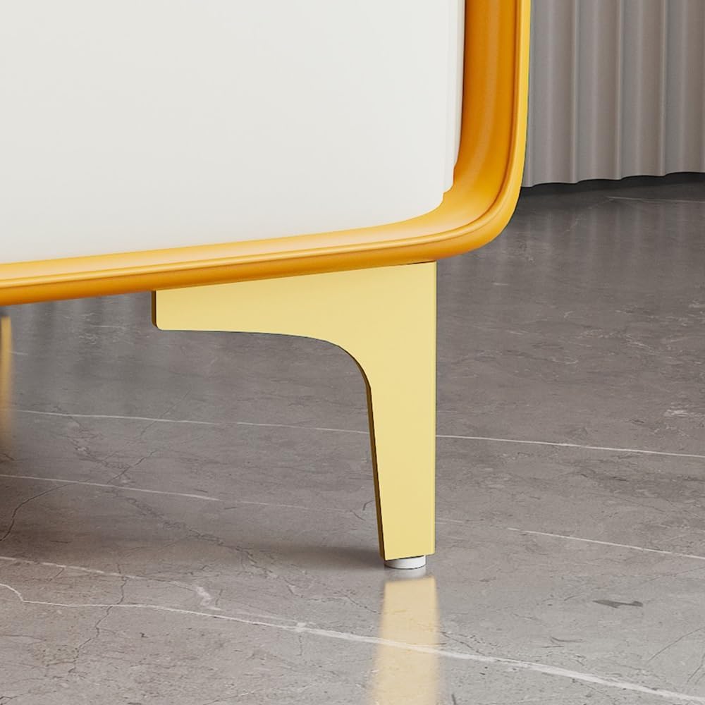 Modern Bed End Stool Bedroom Shoe Changing Entrance Bench Clothing Store Cloakroom Rest Sofa Storage Entryway(Yellow,Large)