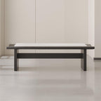 Modern Wooden Long Shoe-Changing Bench for Bedroom Dressing Room Leather Bed end Upholstered Entryway(Medium)